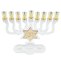 Personalized Maccabi Menorah Chanukiah – Custom Family Name Acrylic Hanukkah Menorah | Model # LSN-2102