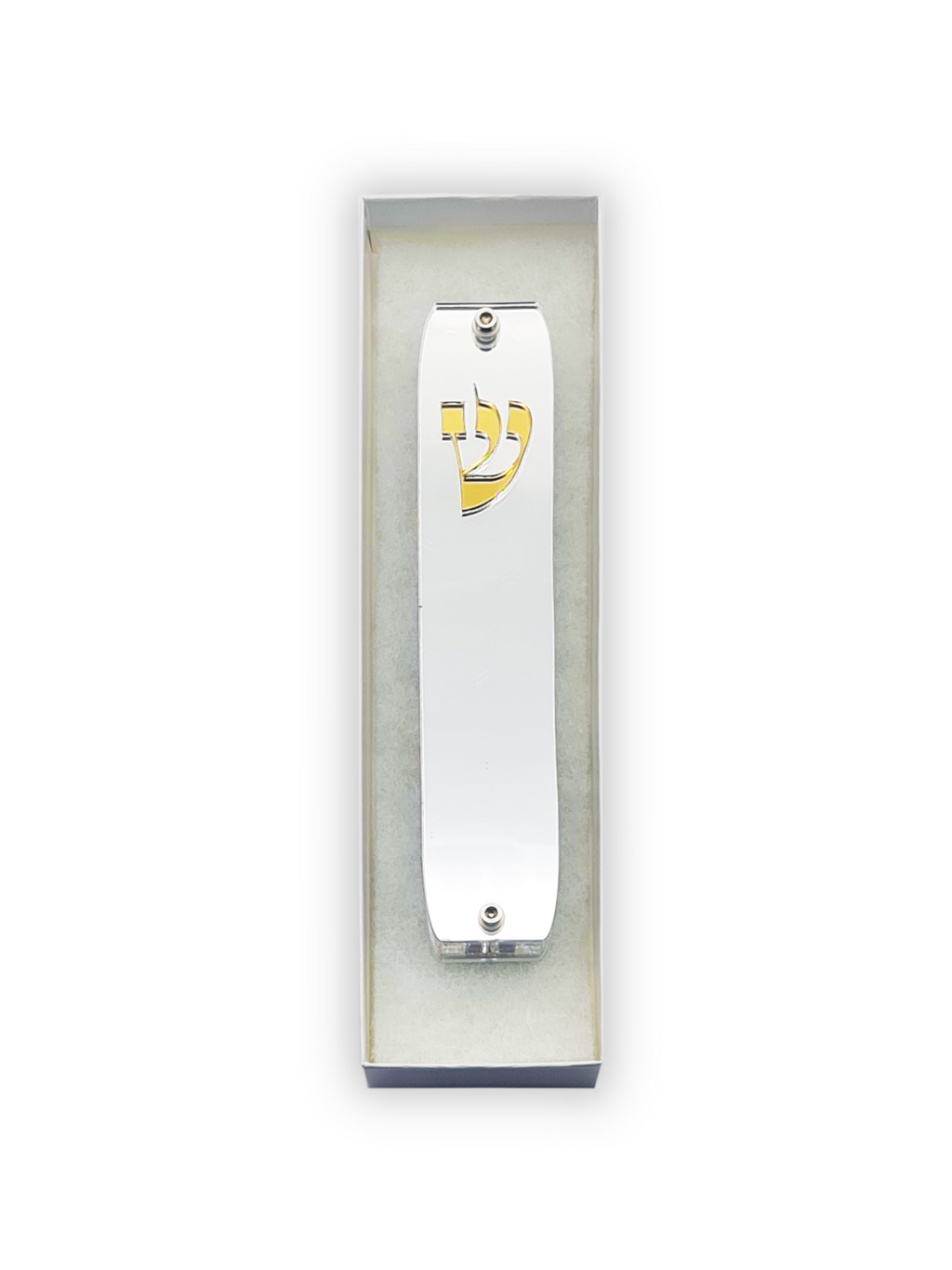 Genesis Classic Mezuzah for Door – Handmade Premium Clear Acrylic Case – Model LSN-10003