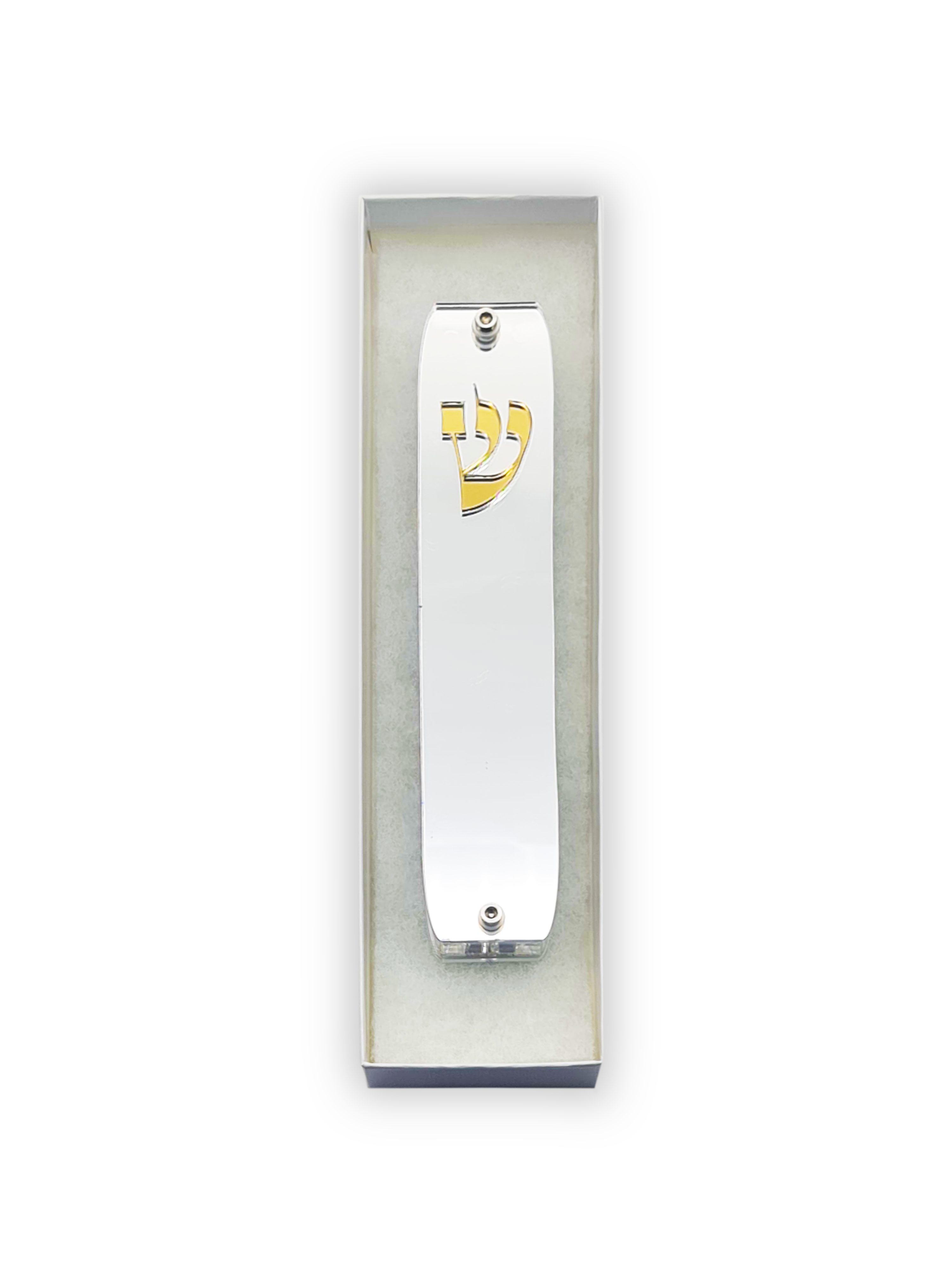 Genesis Classic Mezuzah for Door – Handmade Premium Clear Acrylic Case – Model LSN-10003