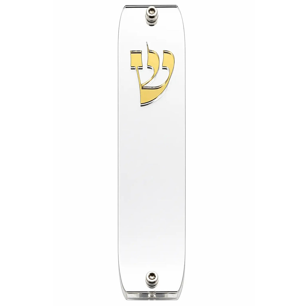 Genesis Classic Mezuzah for Door – Handmade Premium Clear Acrylic Case – Model LSN-10003