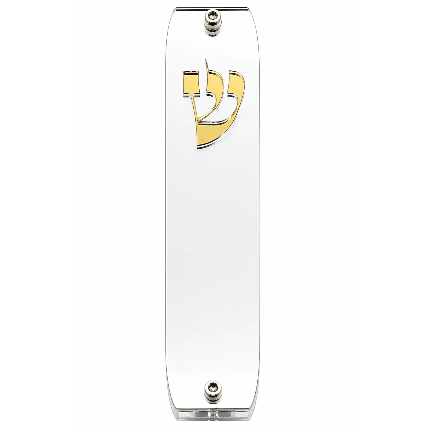Genesis Classic Mezuzah for Door – Handmade Premium Clear Acrylic Case – Model LSN-10003
