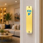 Genesis Classic Mezuzah for Door – Handmade Premium Clear Acrylic Case – Model LSN-10005