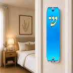Genesis Classic Mezuzah for Door – Handmade Premium Clear Acrylic Case – Model LSN-10006