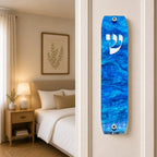 Genesis Classic Mezuzah for Door – Handmade Premium Clear Acrylic Case – Model LSN-10009