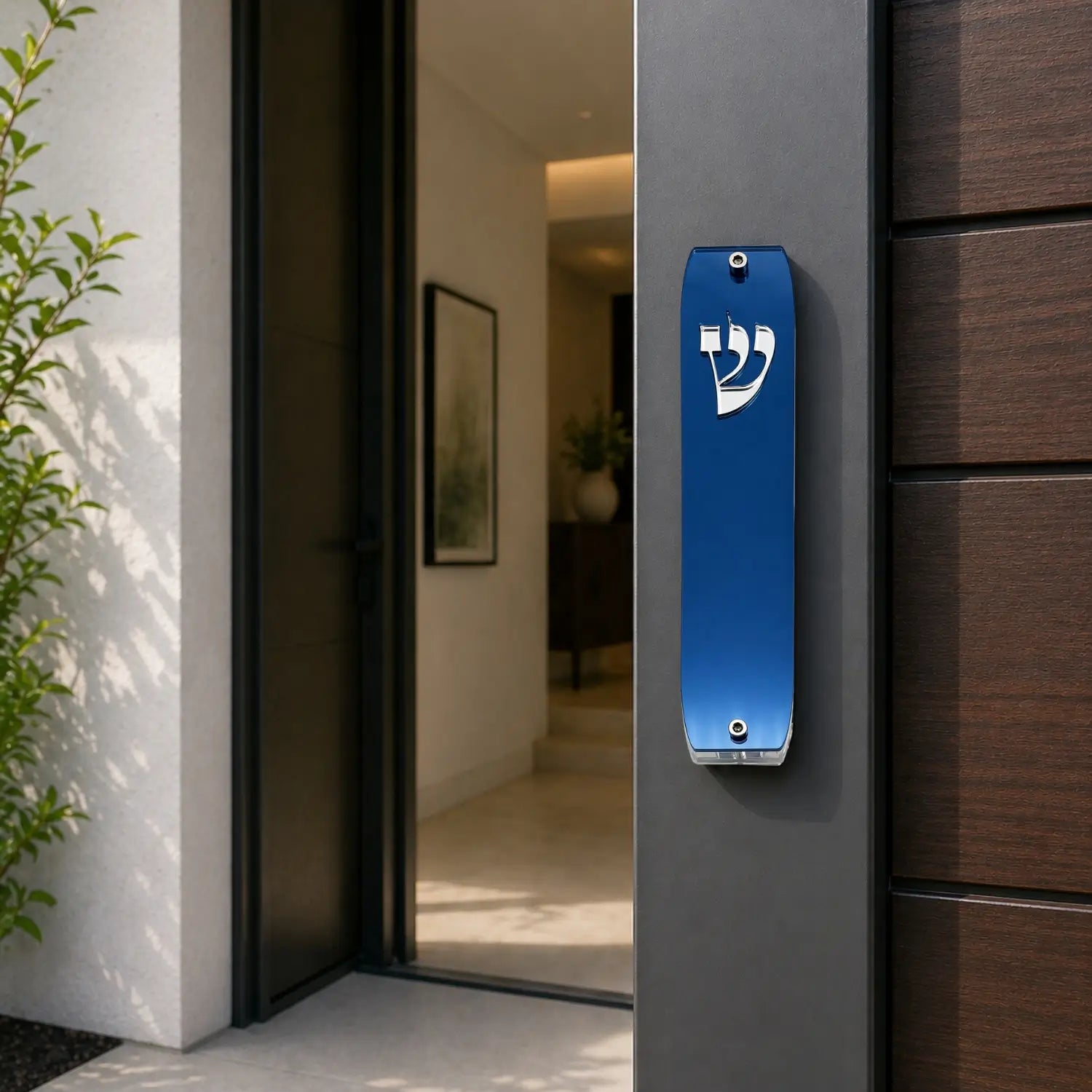 Genesis Classic Mezuzah for Door – Handmade Premium Clear Acrylic Case – Model LSN-10013