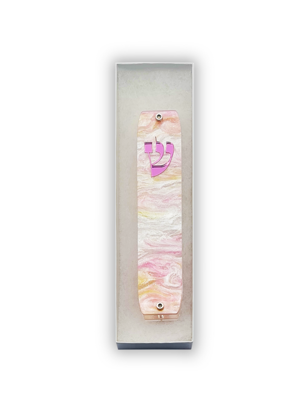 Genesis Classic Mezuzah for Door – Handmade Premium Clear Acrylic Case – Model LSN-10014