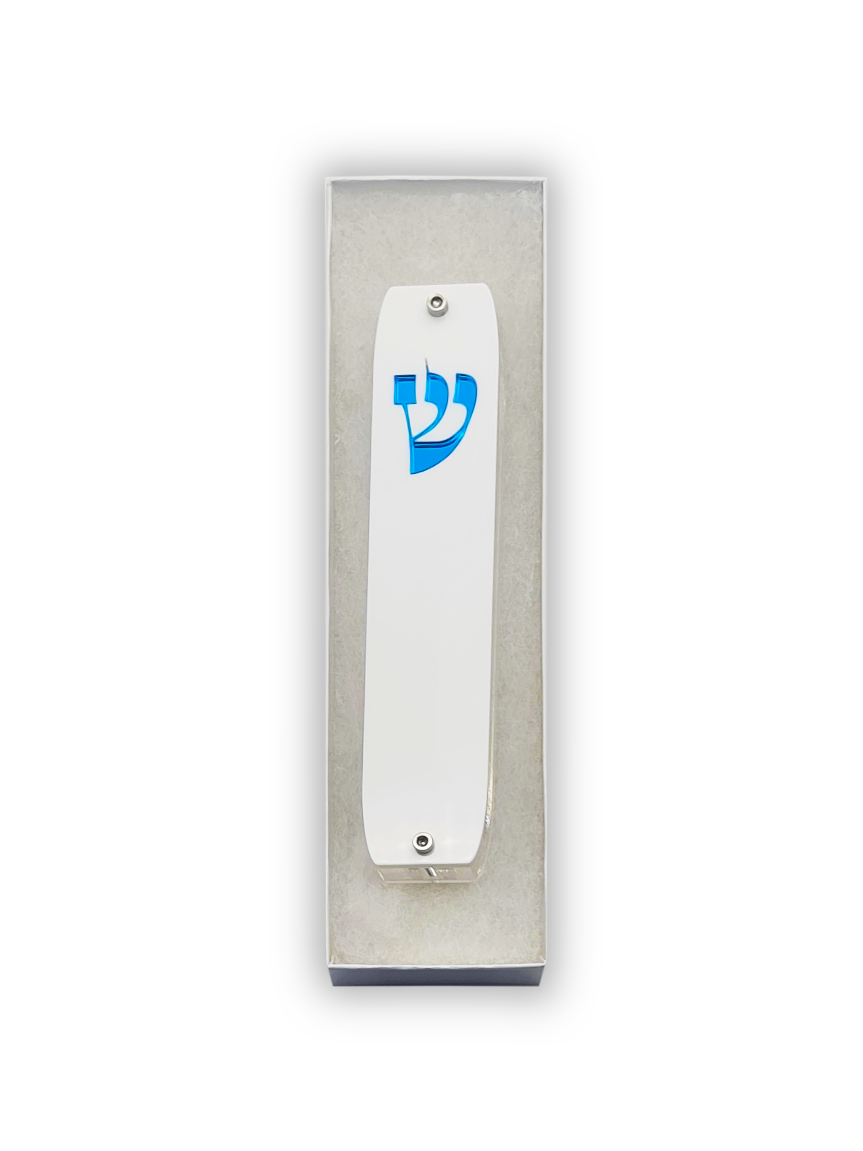 Genesis Classic Mezuzah for Door – Handmade Premium Clear Acrylic Case – Model LSN-10015