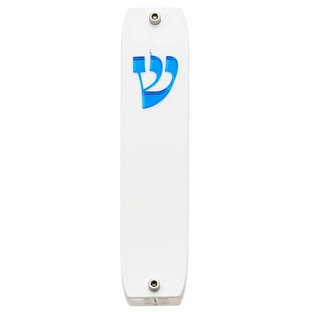 Genesis Classic Mezuzah for Door – Handmade Premium Clear Acrylic Case – Model LSN-10015