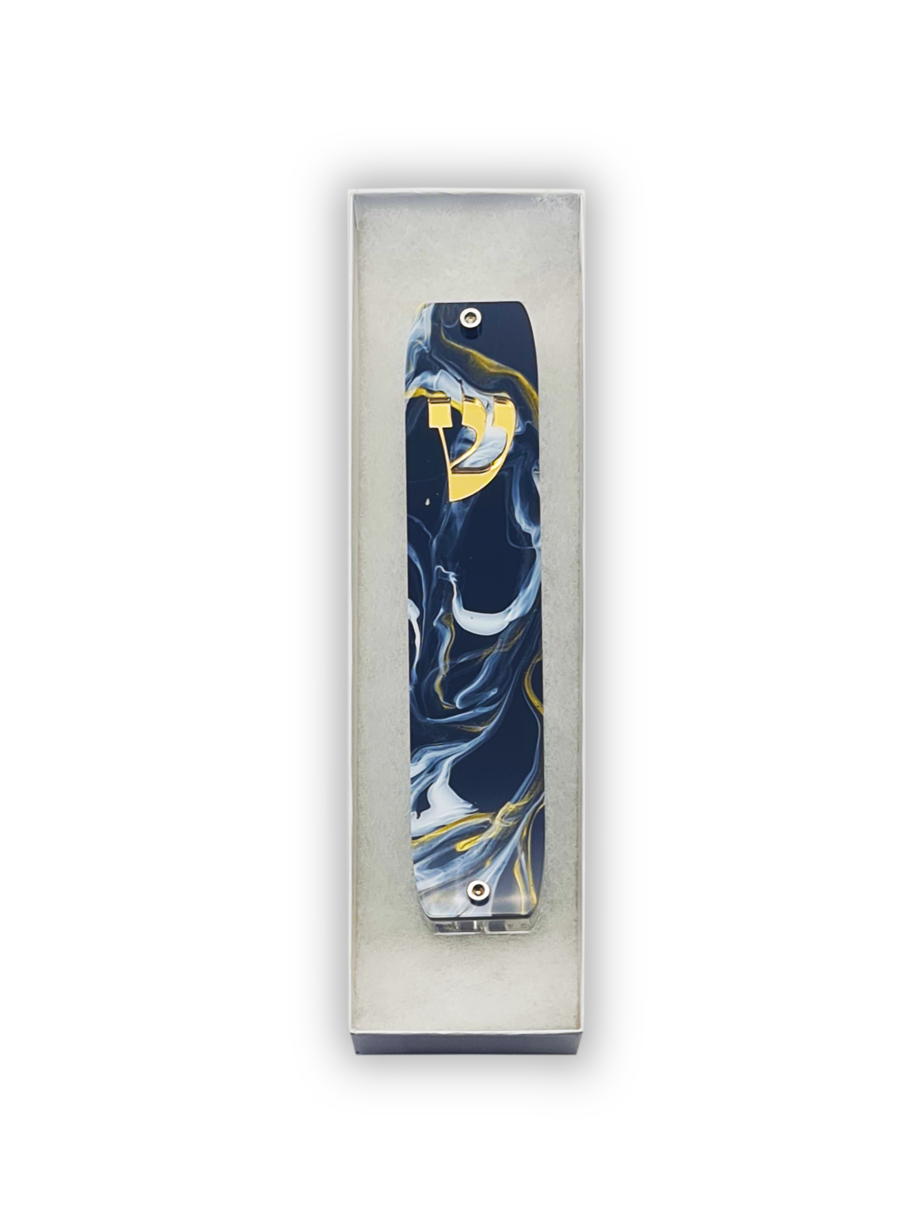 Genesis Classic Mezuzah for Door – Handmade Premium Clear Acrylic Case – Model LSN-10016