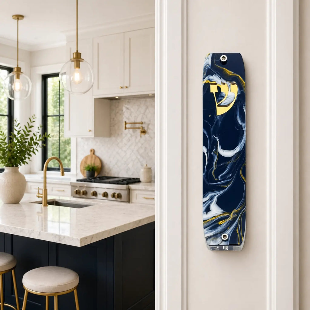 Genesis Classic Mezuzah for Door – Handmade Premium Clear Acrylic Case – Model LSN-10016