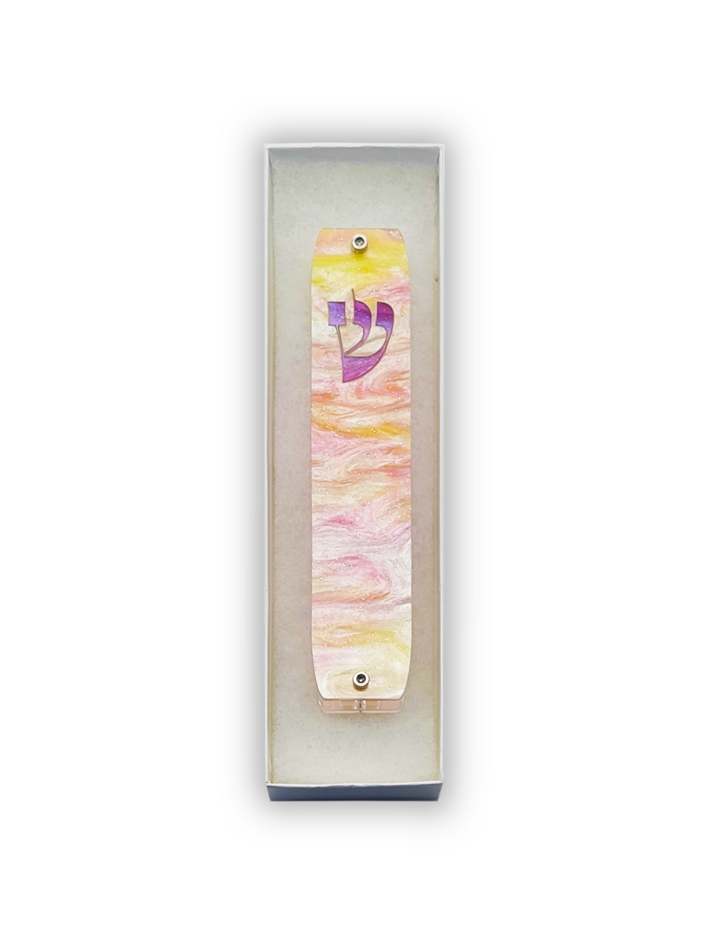 Genesis Classic Mezuzah for Door – Handmade Premium Clear Acrylic Case – Model LSN-10020