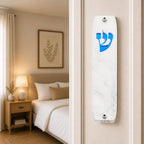 Genesis Classic Mezuzah for Door – Handmade Premium Clear Acrylic Case – Model LSN-10027