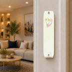 Genesis Classic Mezuzah for Door – Handmade Premium Clear Acrylic Case – Model LSN-10029