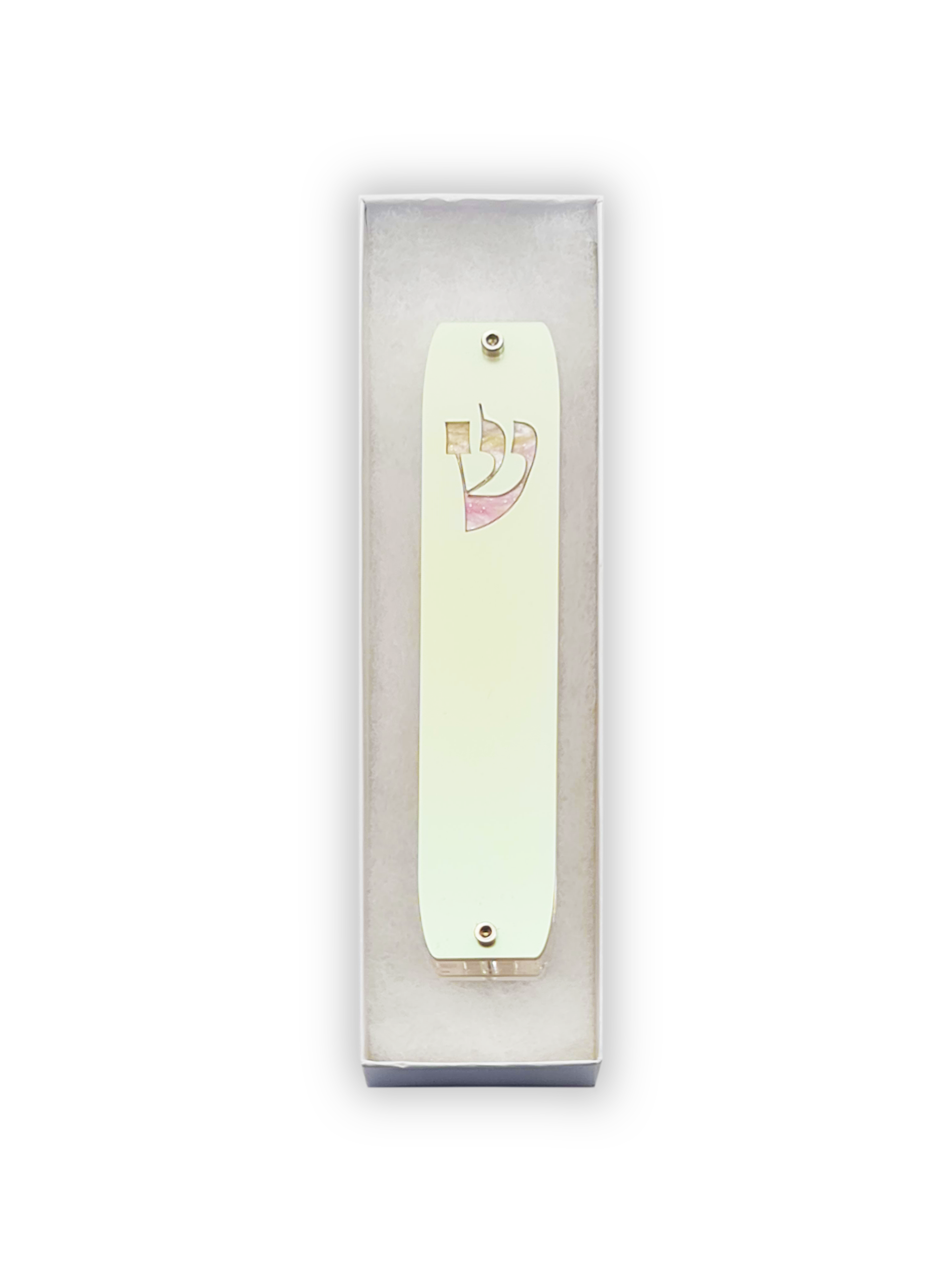 Genesis Classic Mezuzah for Door – Handmade Premium Clear Acrylic Case – Model LSN-10029