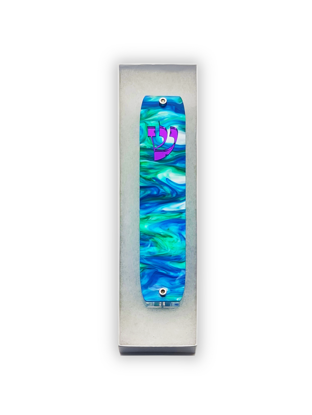 Genesis Classic Mezuzah for Door – Handmade Premium Clear Acrylic Case – Model LSN-10035