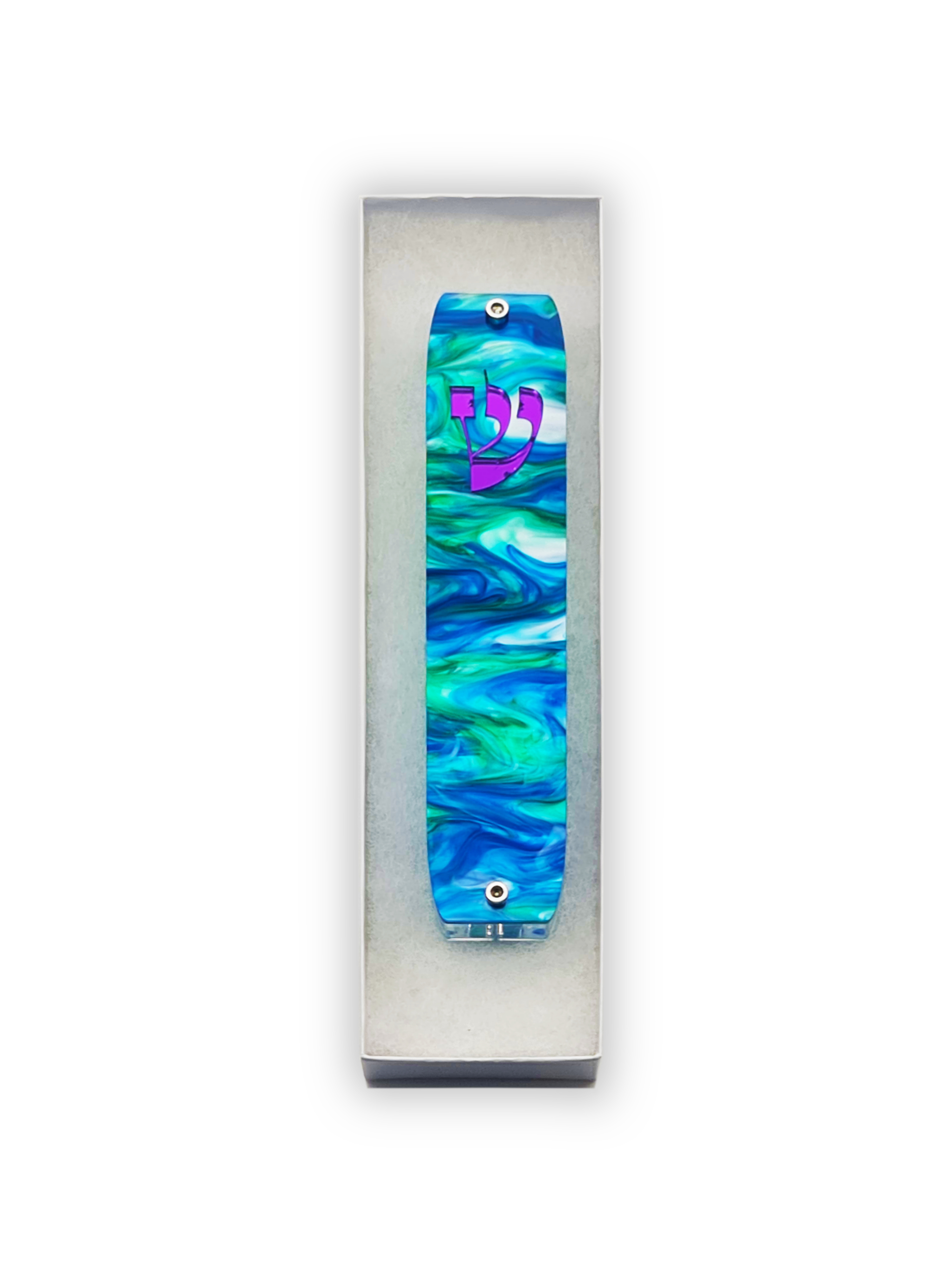 Genesis Classic Mezuzah for Door – Handmade Premium Clear Acrylic Case – Model LSN-10035