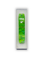 Genesis Classic Mezuzah for Door – Handmade Premium Clear Acrylic Case – Model LSN-10036