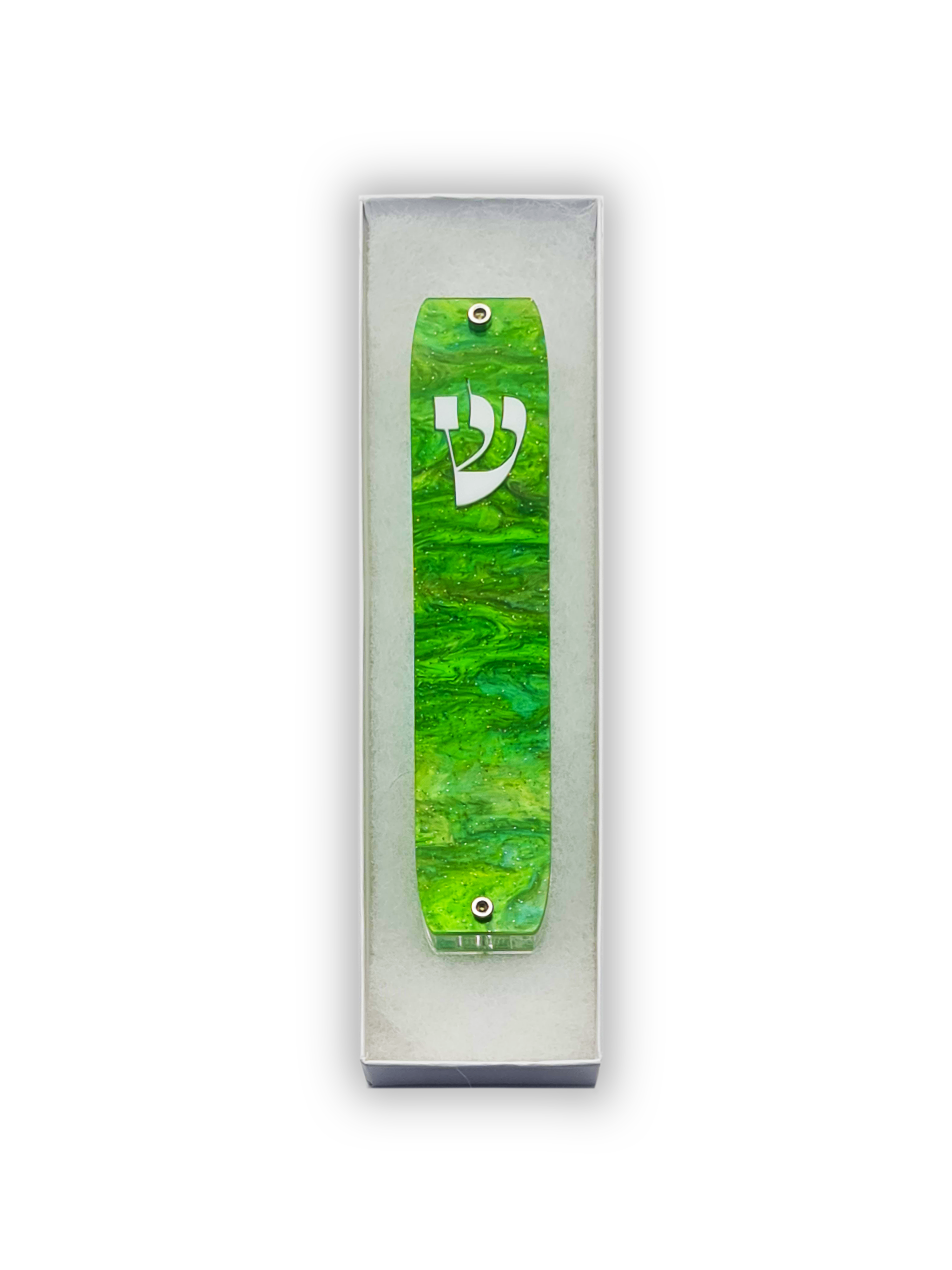 Genesis Classic Mezuzah for Door – Handmade Premium Clear Acrylic Case – Model LSN-10036
