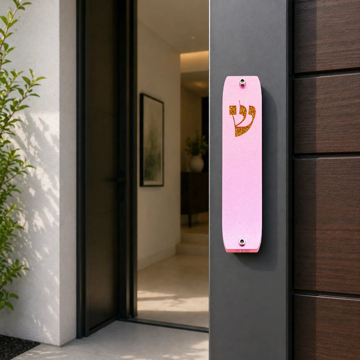 Genesis Classic Mezuzah for Door – Handmade Premium Clear Acrylic Case – Model LSN-10037