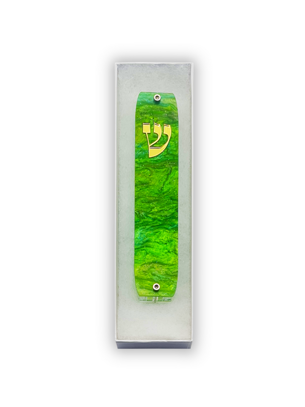 Genesis Classic Mezuzah for Door – Handmade Premium Clear Acrylic Case – Model LSN-10038