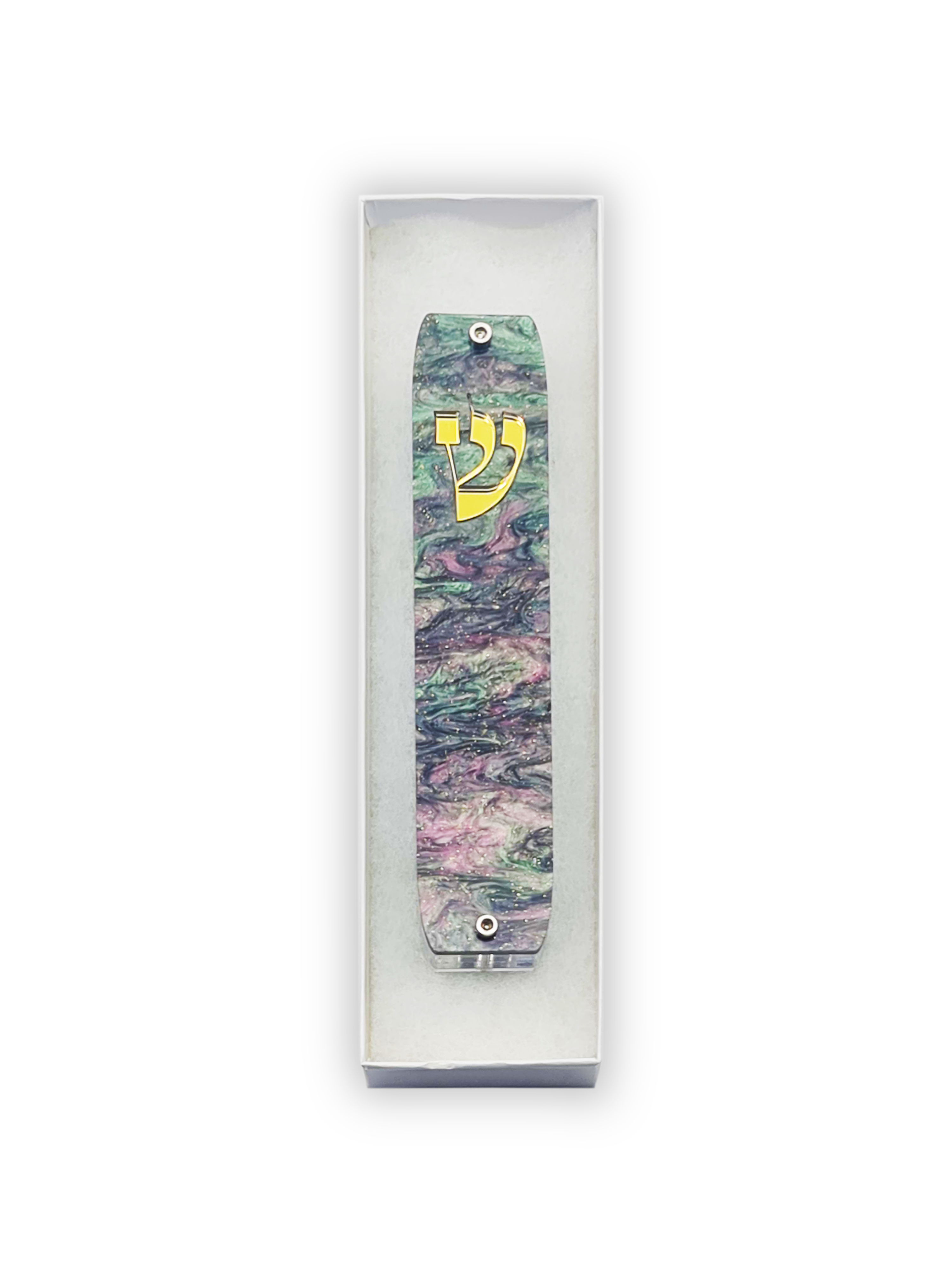 Genesis Classic Mezuzah for Door – Handmade Premium Clear Acrylic Case – Model LSN-10041