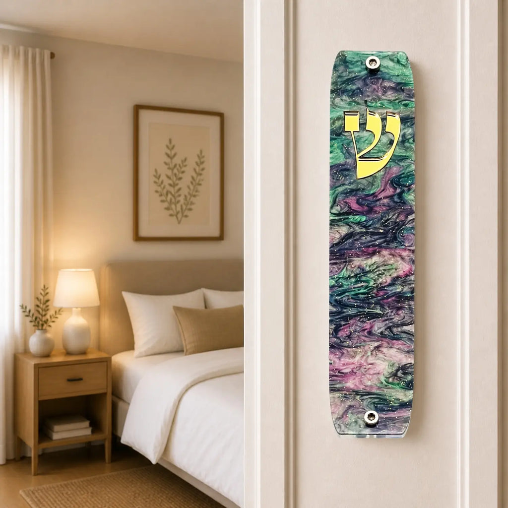 Genesis Classic Mezuzah for Door – Handmade Premium Clear Acrylic Case – Model LSN-10041
