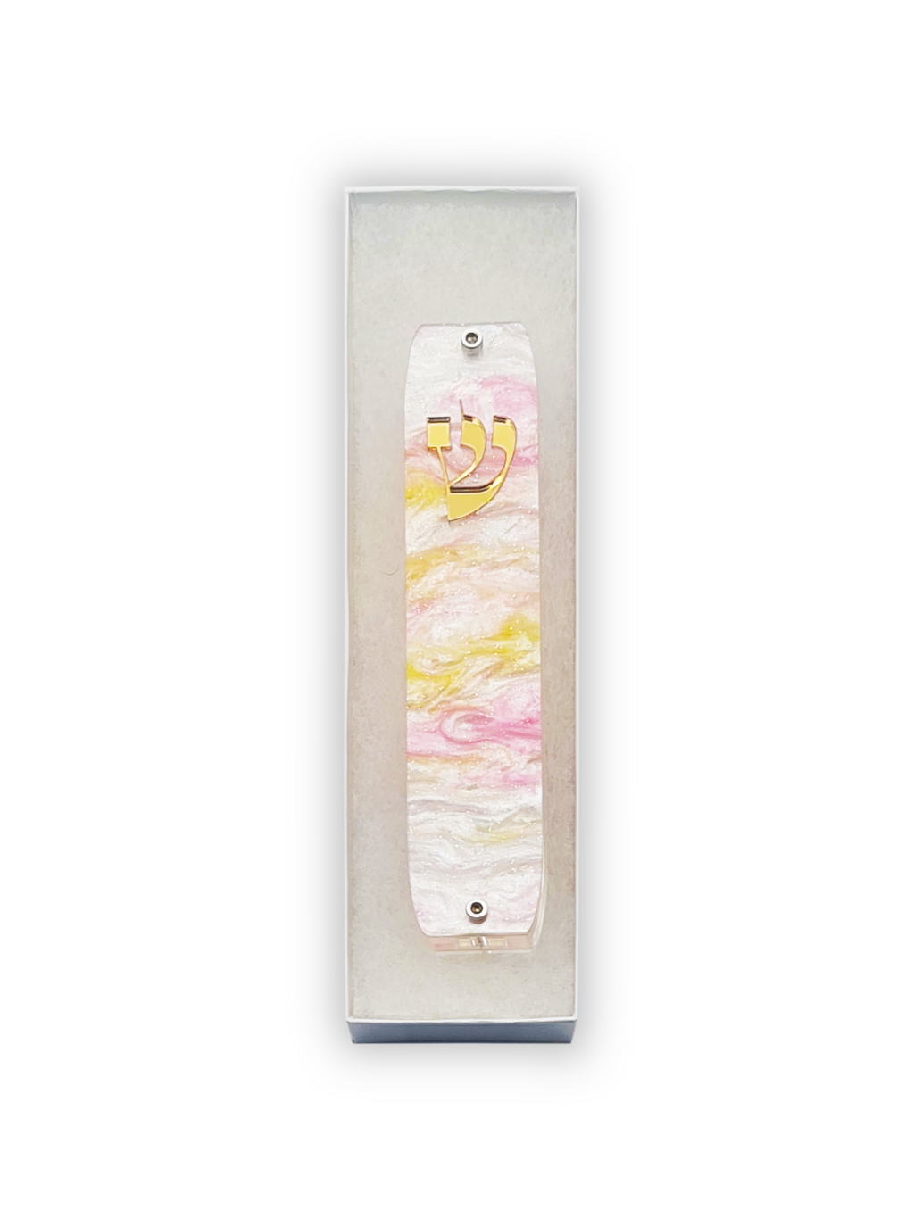 Genesis Classic Mezuzah for Door – Handmade Premium Clear Acrylic Case – Model LSN-10045