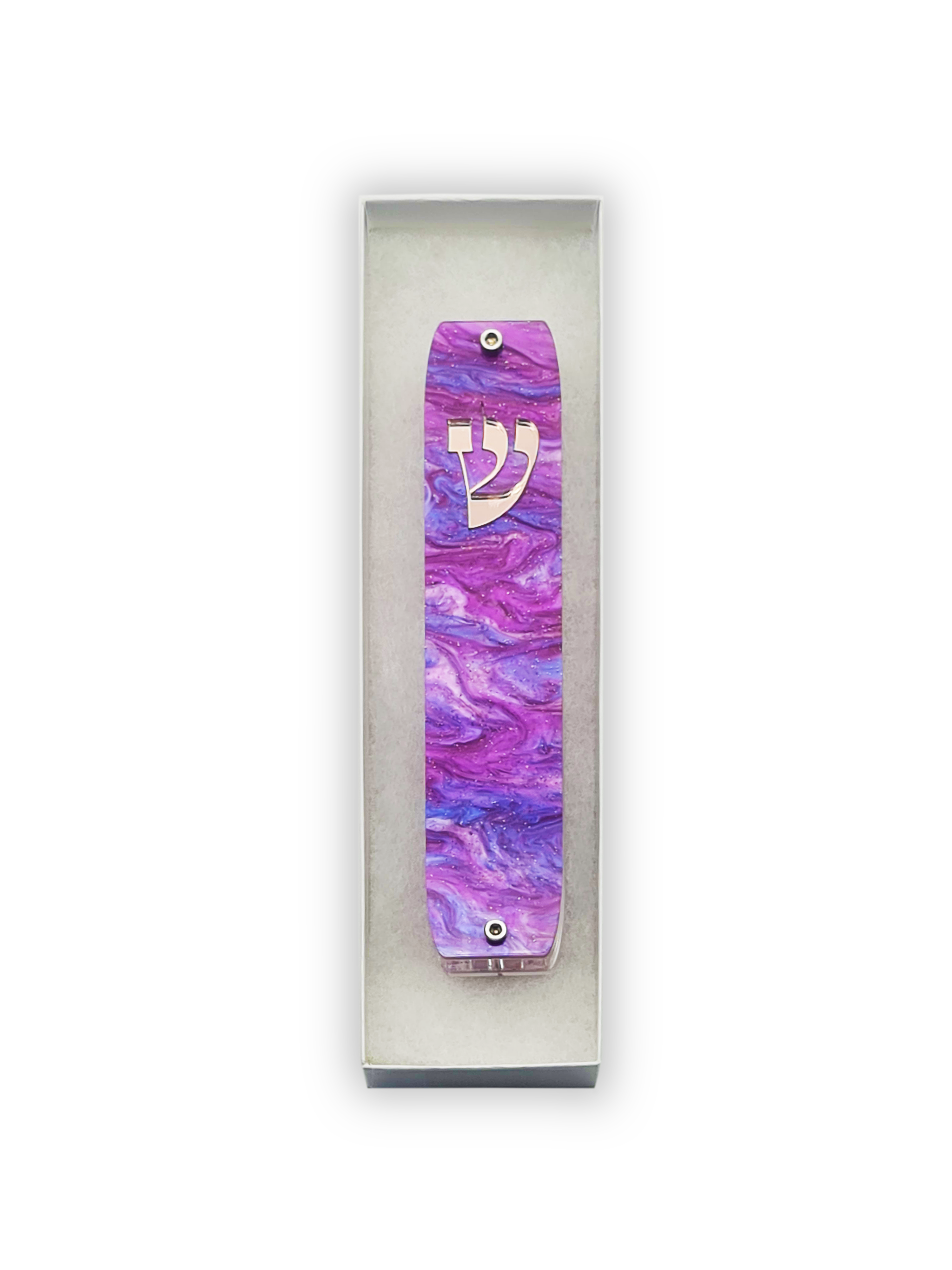Genesis Classic Mezuzah for Door – Handmade Premium Clear Acrylic Case – Model LSN-10046