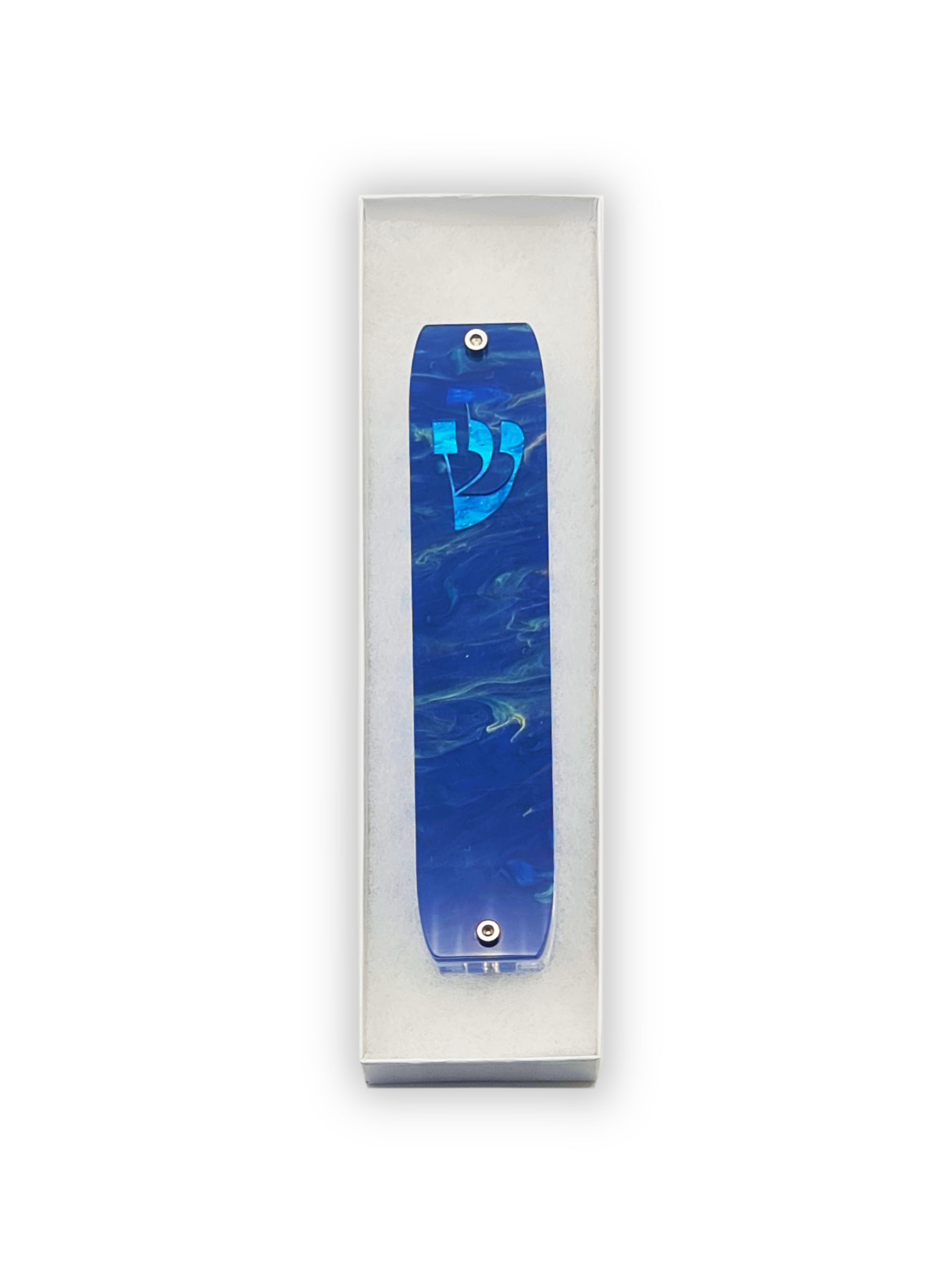 Genesis Classic Mezuzah for Door – Handmade Premium Clear Acrylic Case – Model LSN-10047