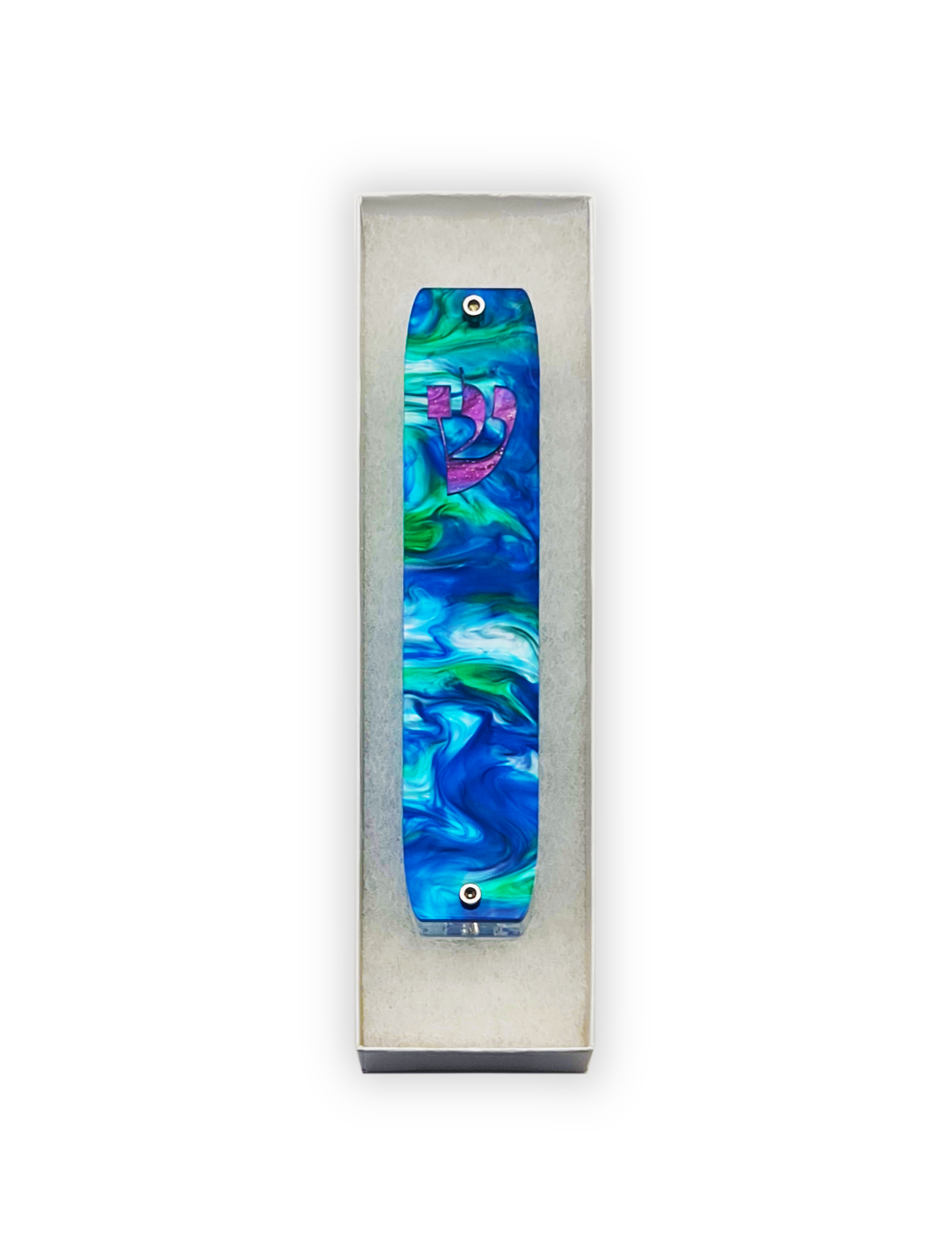 Genesis Classic Mezuzah for Door – Handmade Premium Clear Acrylic Case – Model LSN-10050