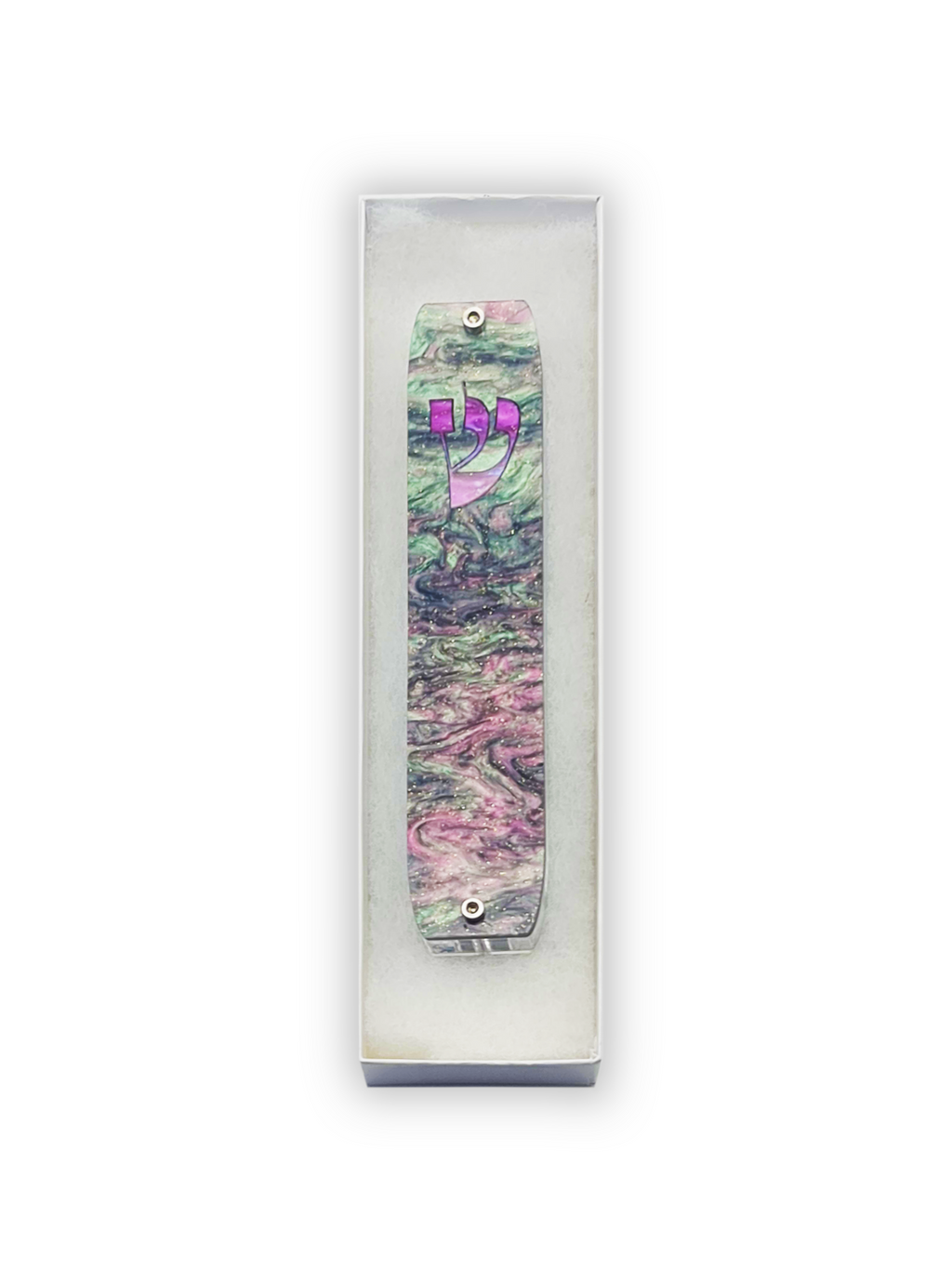 Genesis Classic Mezuzah for Door – Handmade Premium Clear Acrylic Case – Model LSN-10052