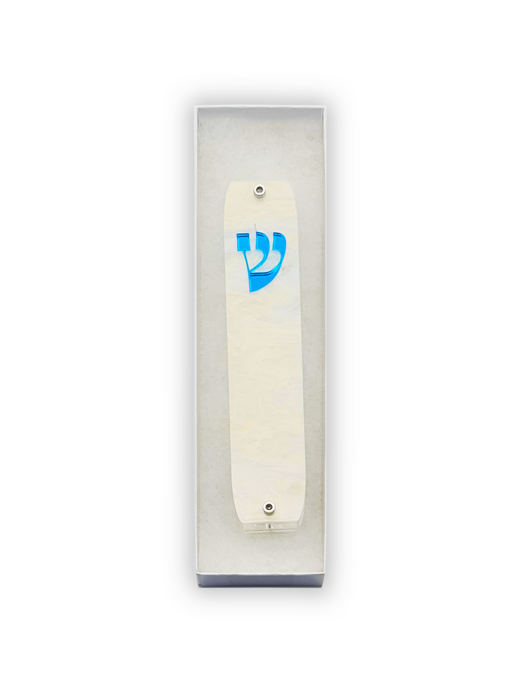 Genesis Classic Mezuzah for Door – Handmade Premium Clear Acrylic Case – Model LSN-10056