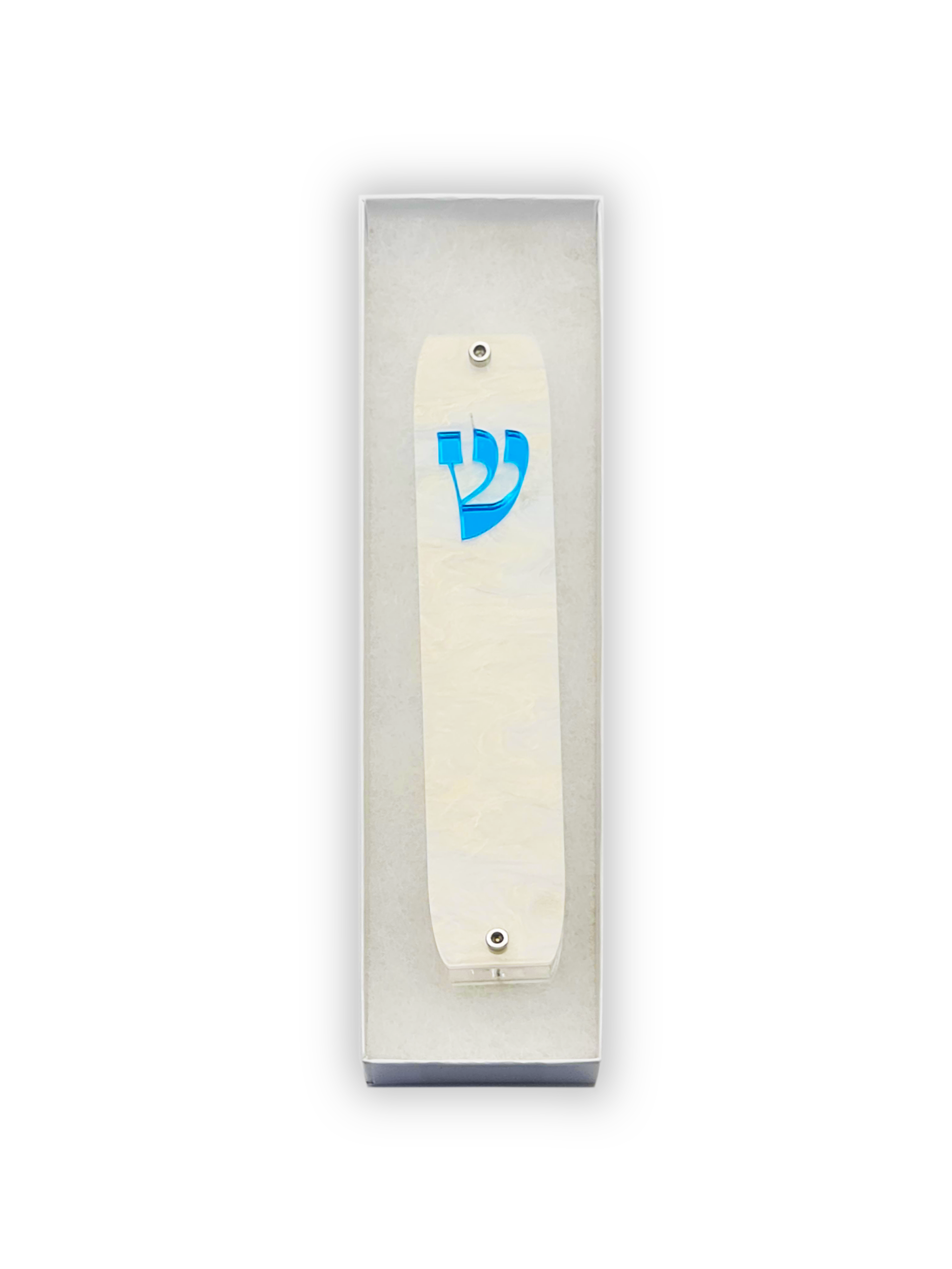 Genesis Classic Mezuzah for Door – Handmade Premium Clear Acrylic Case – Model LSN-10056