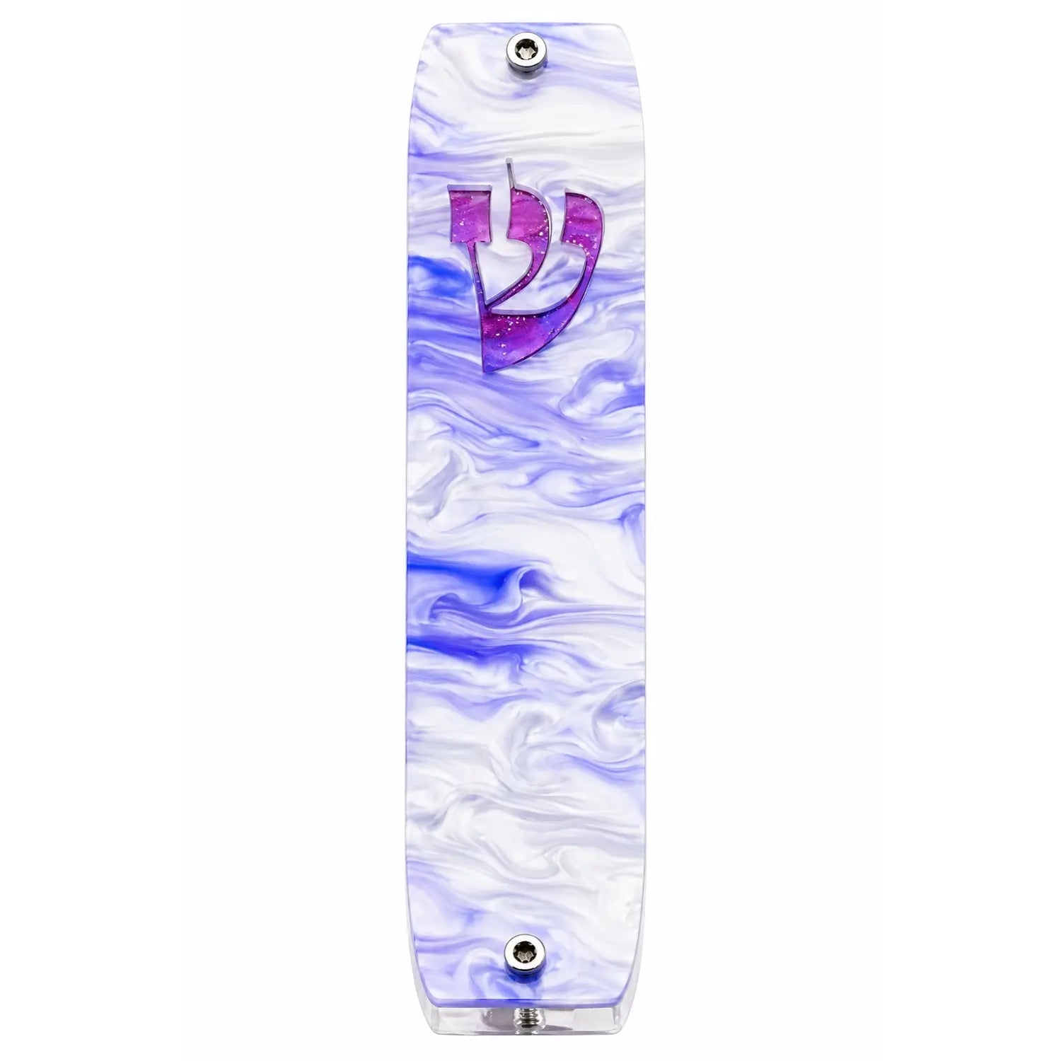 Genesis Classic Mezuzah for Door – Handmade Premium Clear Acrylic Case – Model LSN-10057
