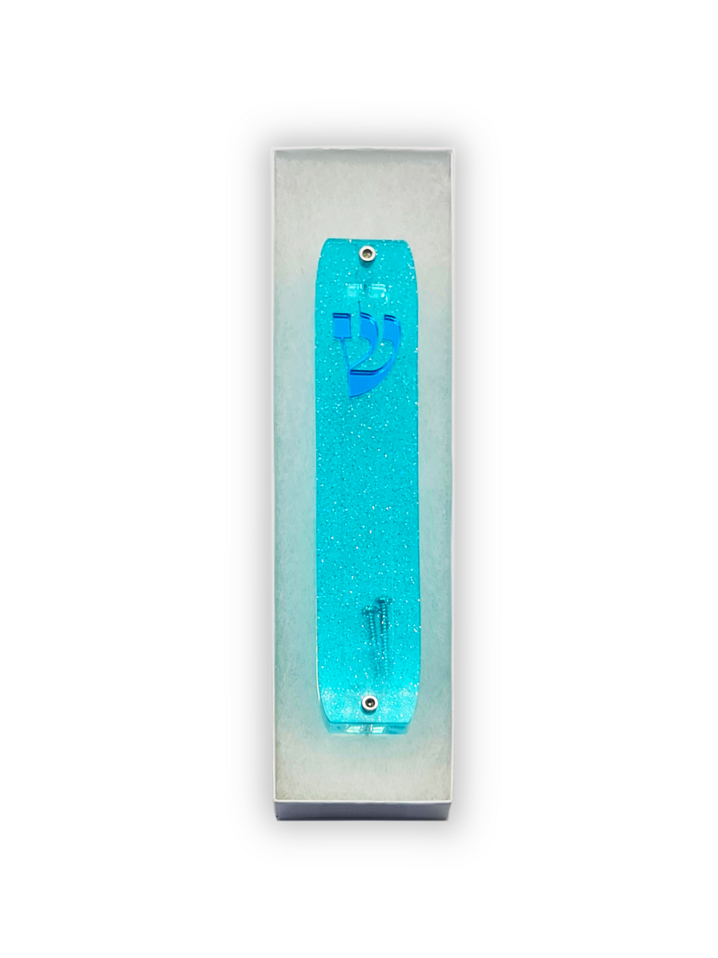 Genesis Classic Mezuzah for Door – Handmade Premium Clear Acrylic Case – Model LSN-10058