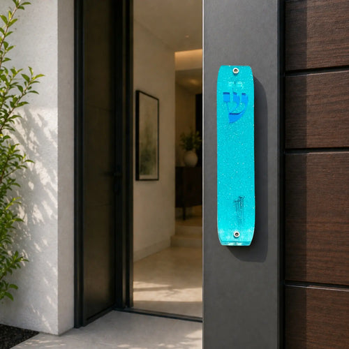 Genesis Classic Mezuzah for Door – Handmade Premium Clear Acrylic Case – Model LSN-10058