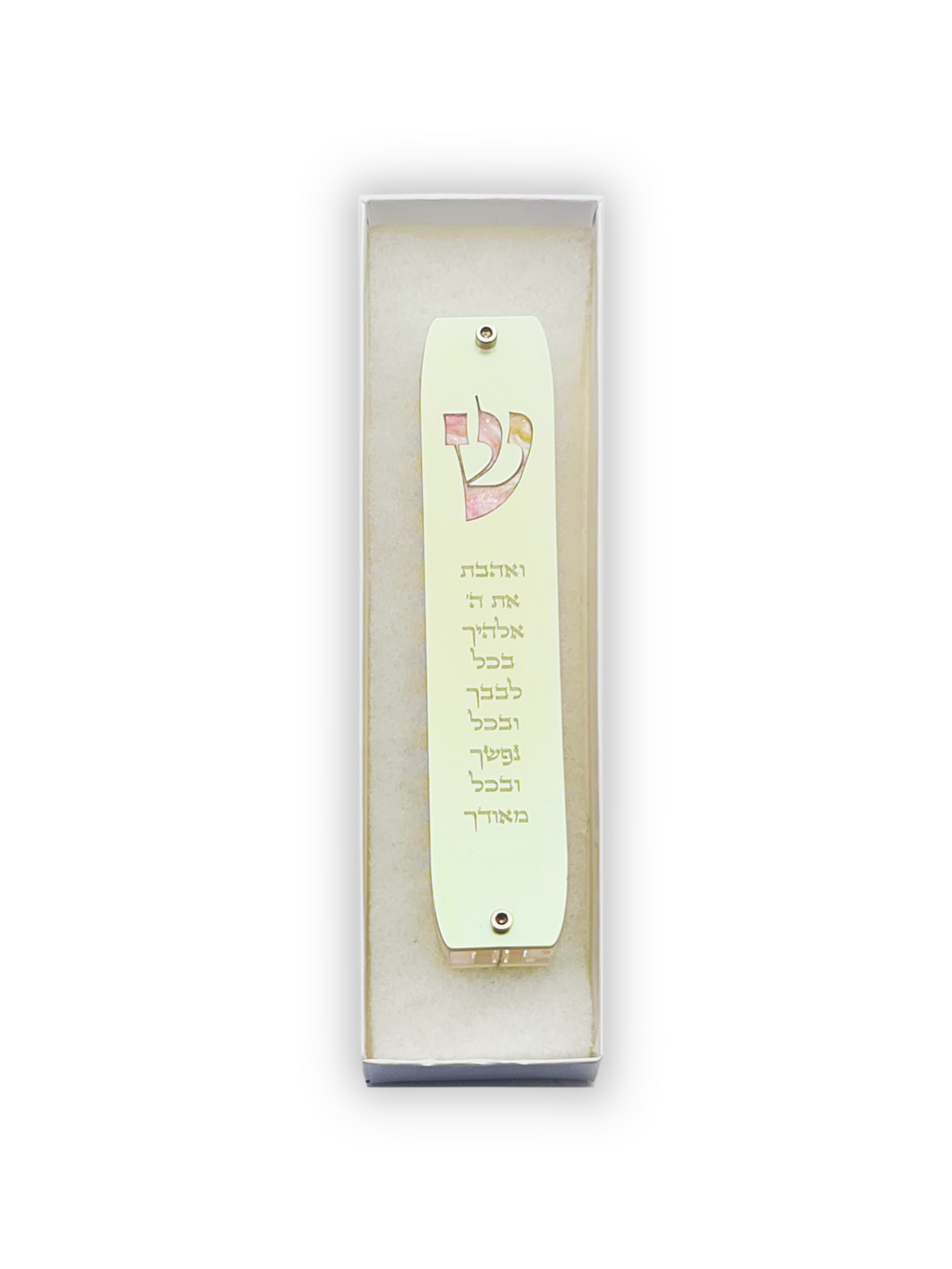 Genesis Classic Mezuzah for Door – Handmade Premium Clear Acrylic Case – Model LSN-10059