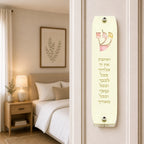 Genesis Classic Mezuzah for Door – Handmade Premium Clear Acrylic Case – Model LSN-10059