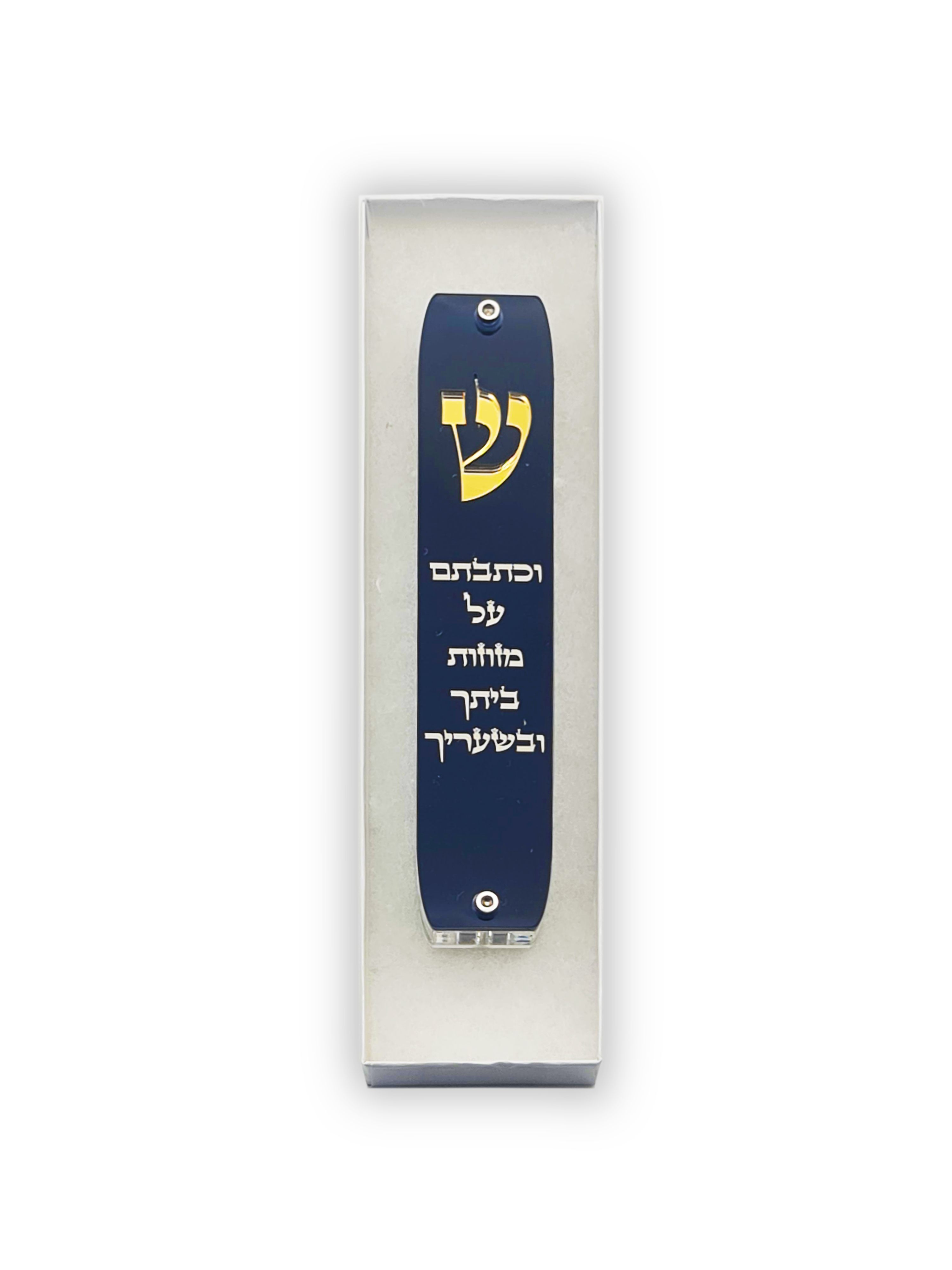 Genesis Classic Mezuzah for Door – Handmade Premium Clear Acrylic Case – Model LSN-10060
