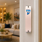 Genesis Classic Mezuzah for Door – Handmade Premium Clear Acrylic Case – Model LSN-10066