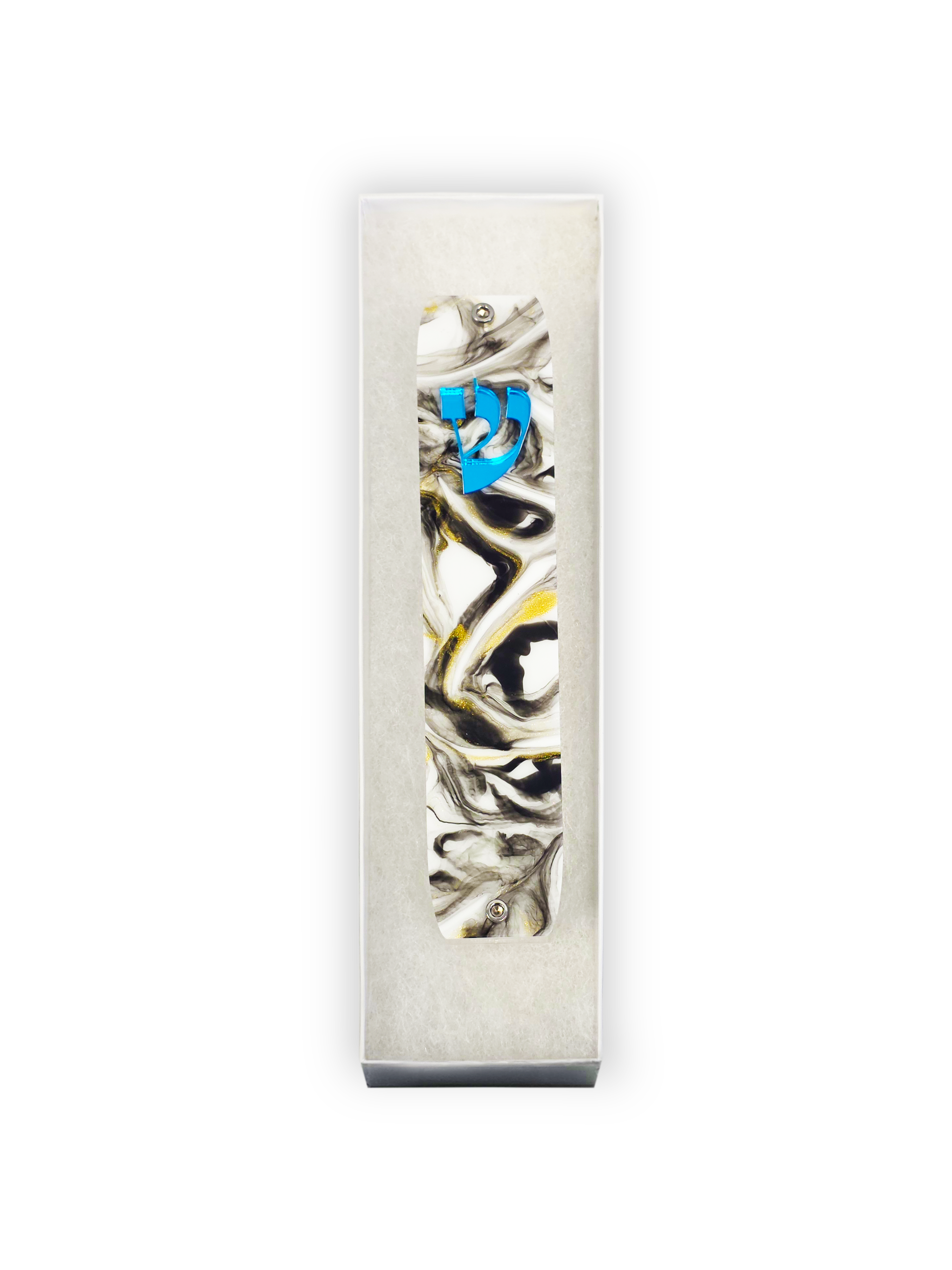 Genesis Classic Mezuzah for Door – Handmade Premium Clear Acrylic Case – Model LSN-10070