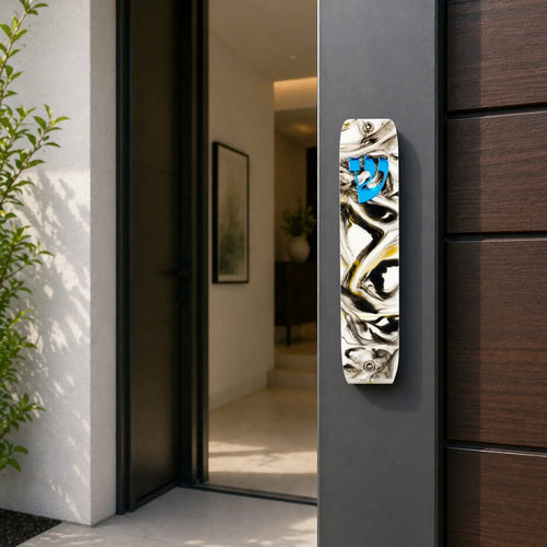 Genesis Classic Mezuzah for Door – Handmade Premium Clear Acrylic Case – Model LSN-10070
