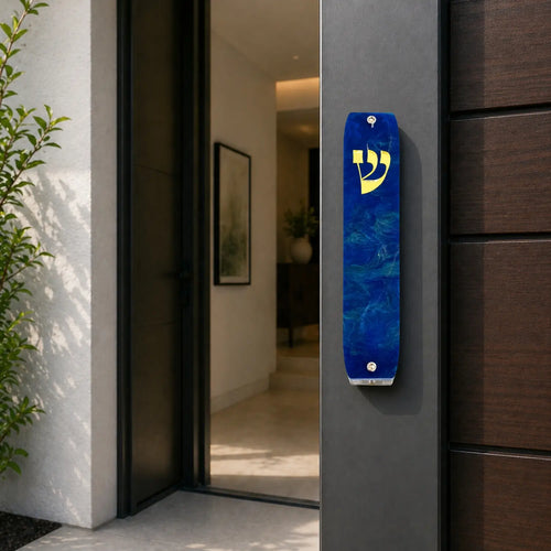 Genesis Classic Mezuzah for Door – Handmade Premium Clear Acrylic Case – Model LSN-10071