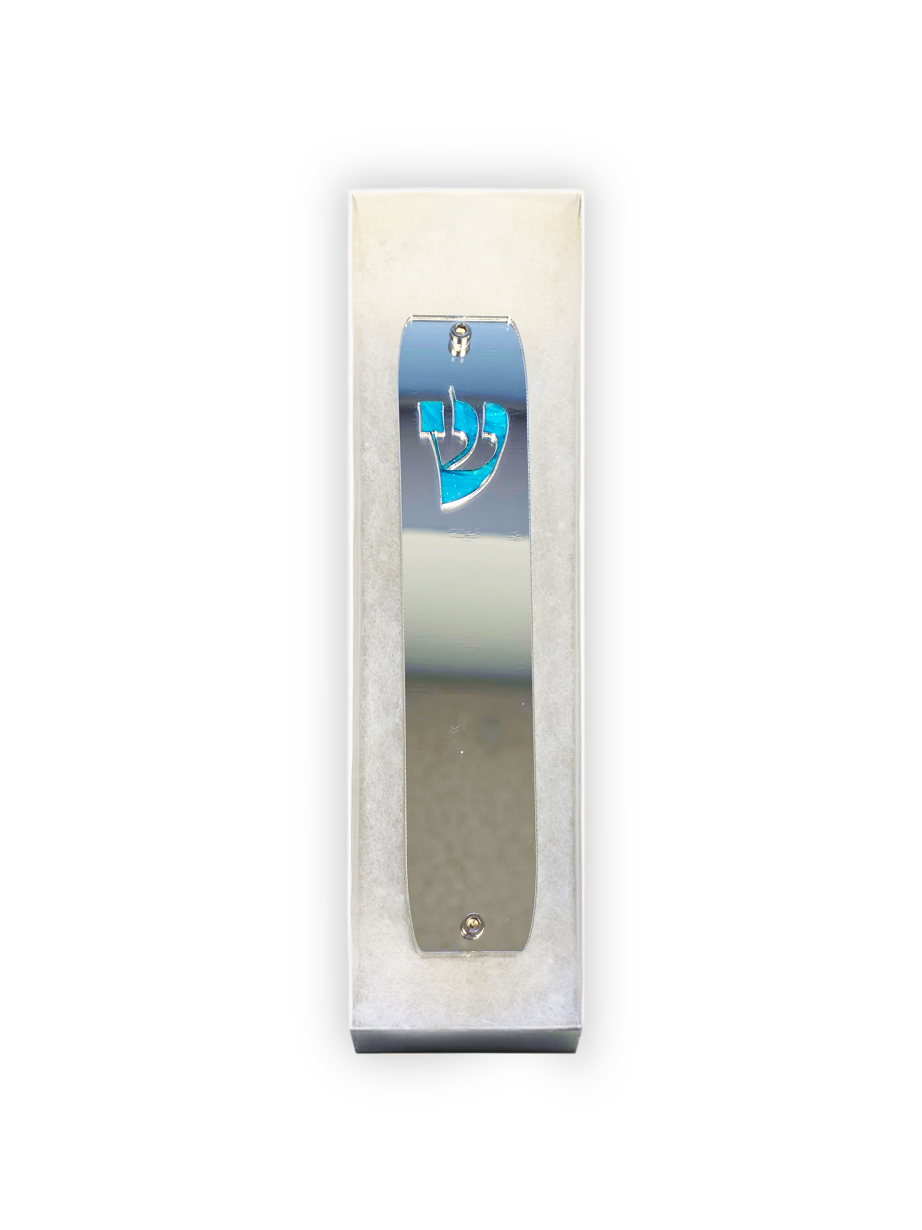 Genesis Classic Mezuzah for Door – Handmade Premium Clear Acrylic Case – Model LSN-10073