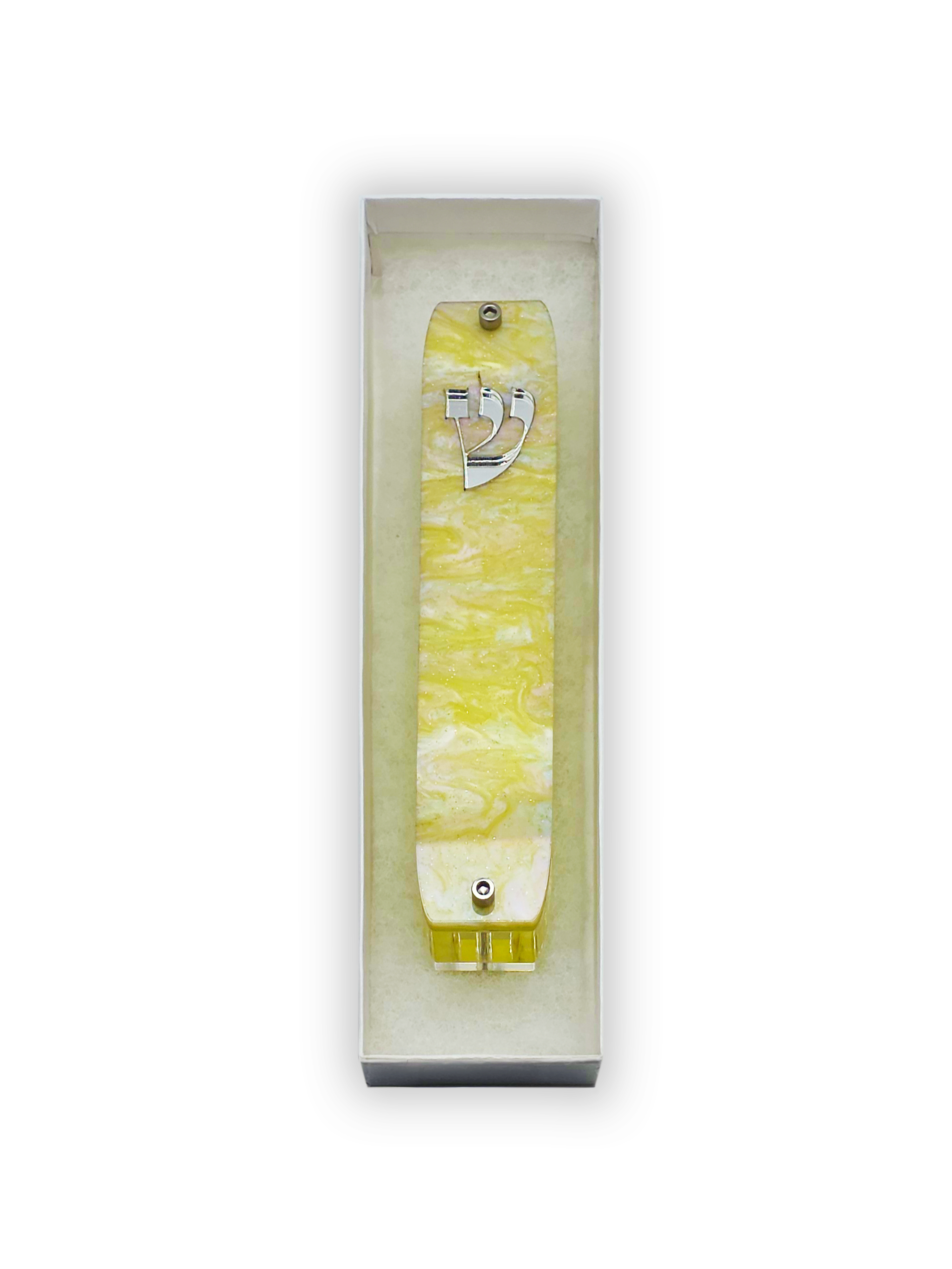 Genesis Classic Mezuzah for Door – Handmade Premium Clear Acrylic Case – Model LSN-10076