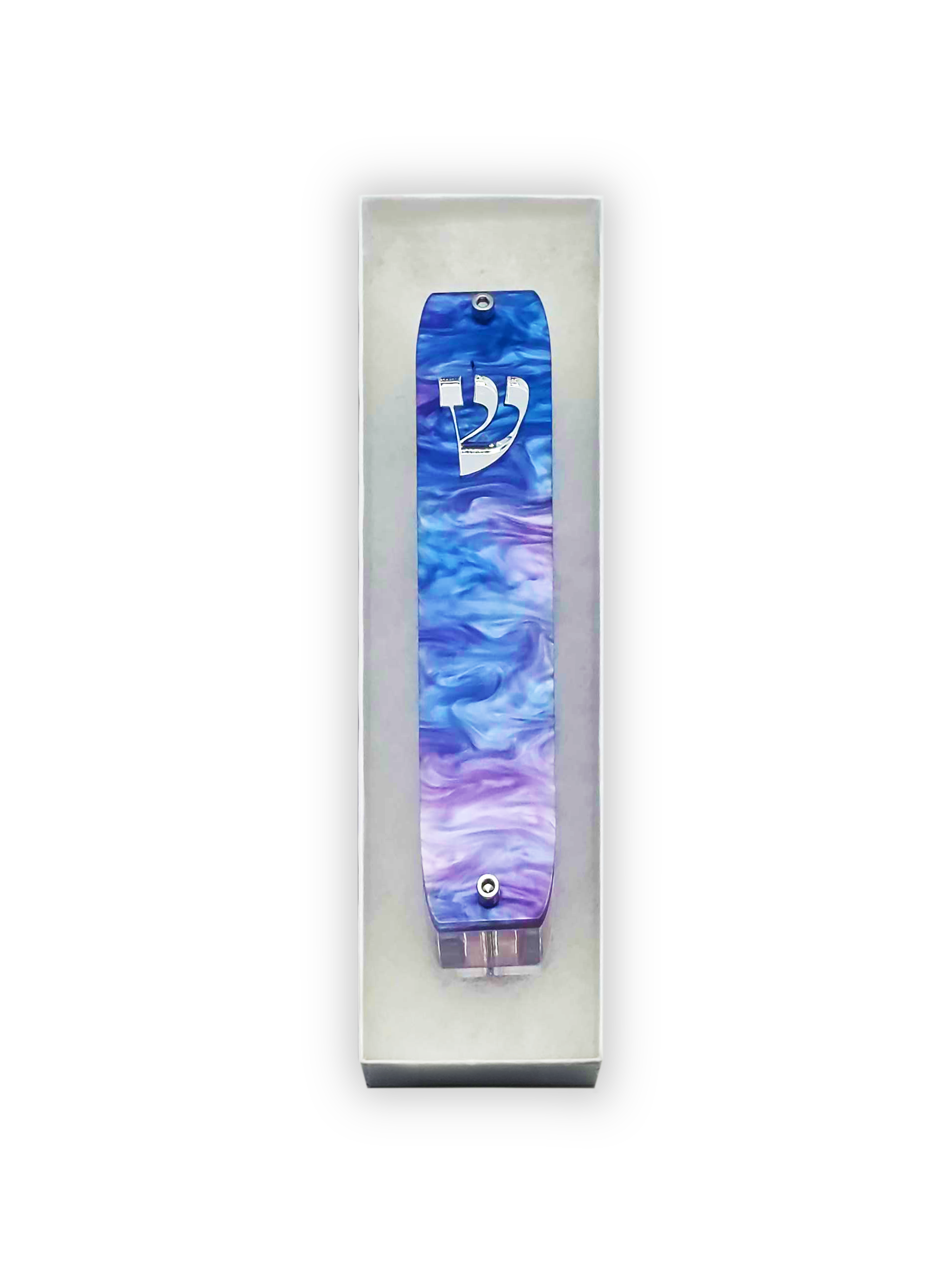 Genesis Classic Mezuzah for Door – Handmade Premium Clear Acrylic Case – Model LSN-10078