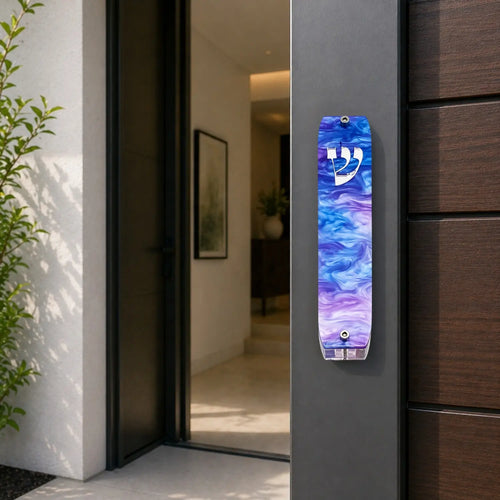 Genesis Classic Mezuzah for Door – Handmade Premium Clear Acrylic Case – Model LSN-10078
