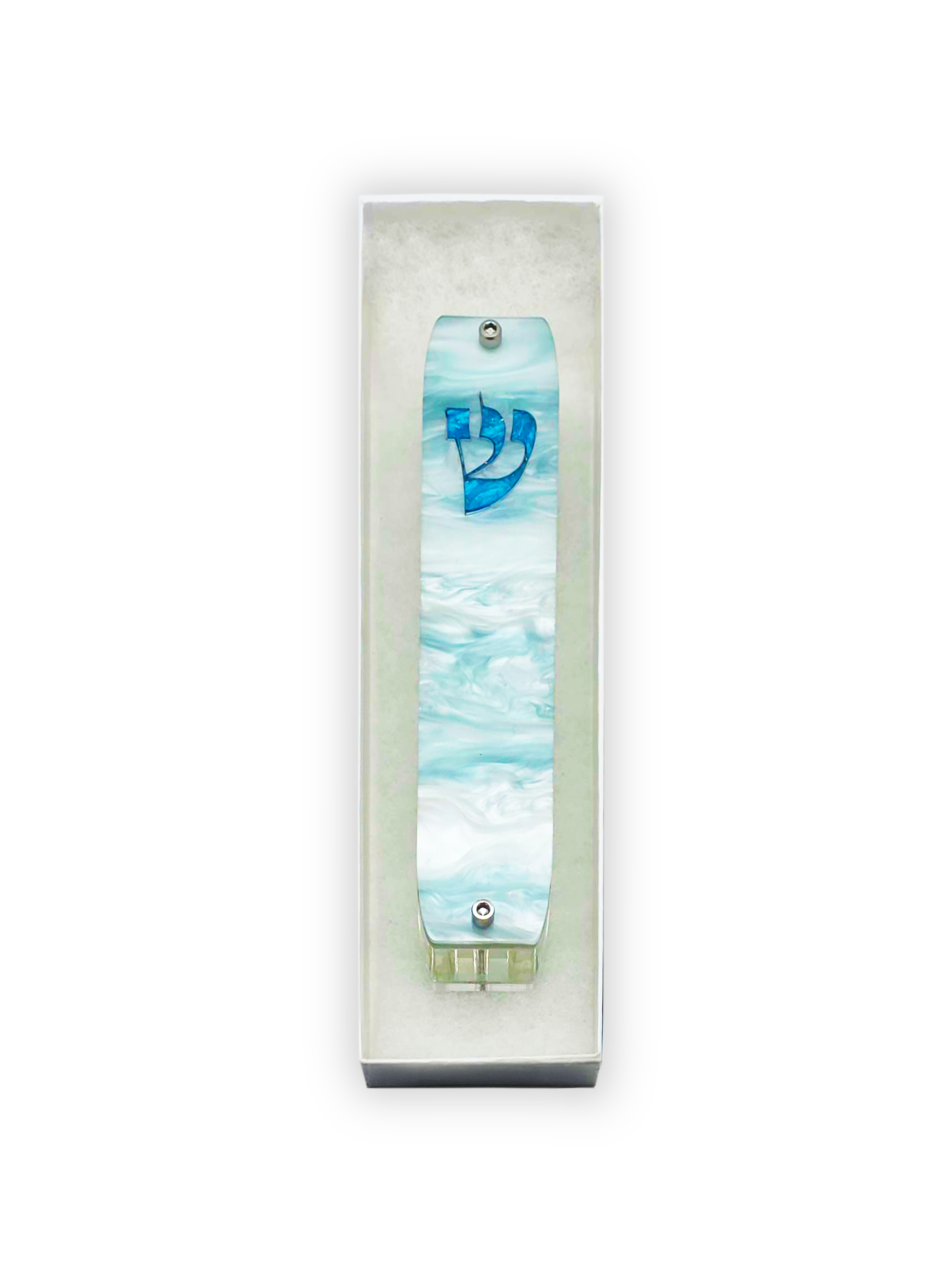Genesis Classic Mezuzah for Door – Handmade Premium Clear Acrylic Case – Model LSN-10079
