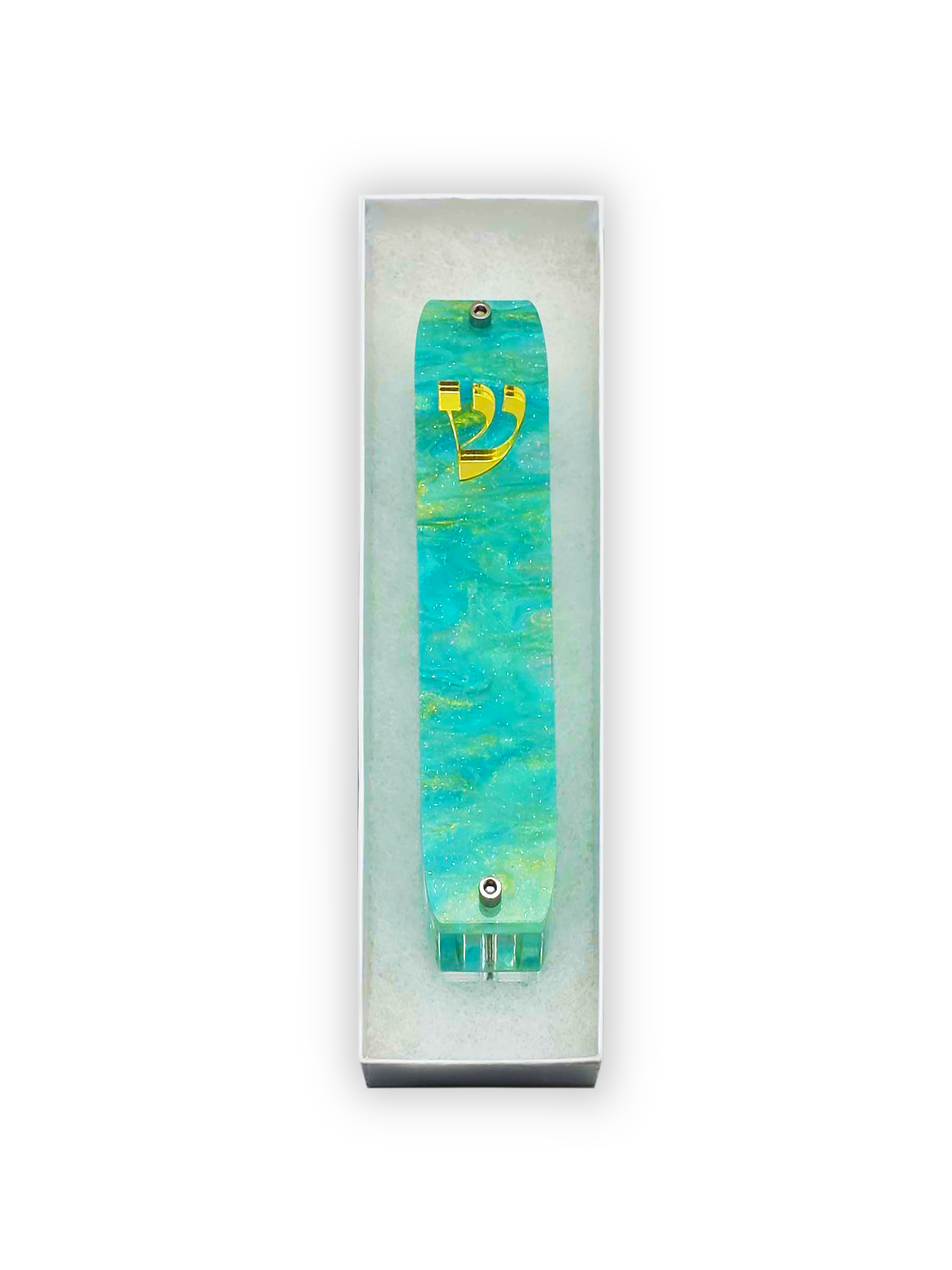 Genesis Classic Mezuzah for Door – Handmade Premium Clear Acrylic Case – Model LSN-10080