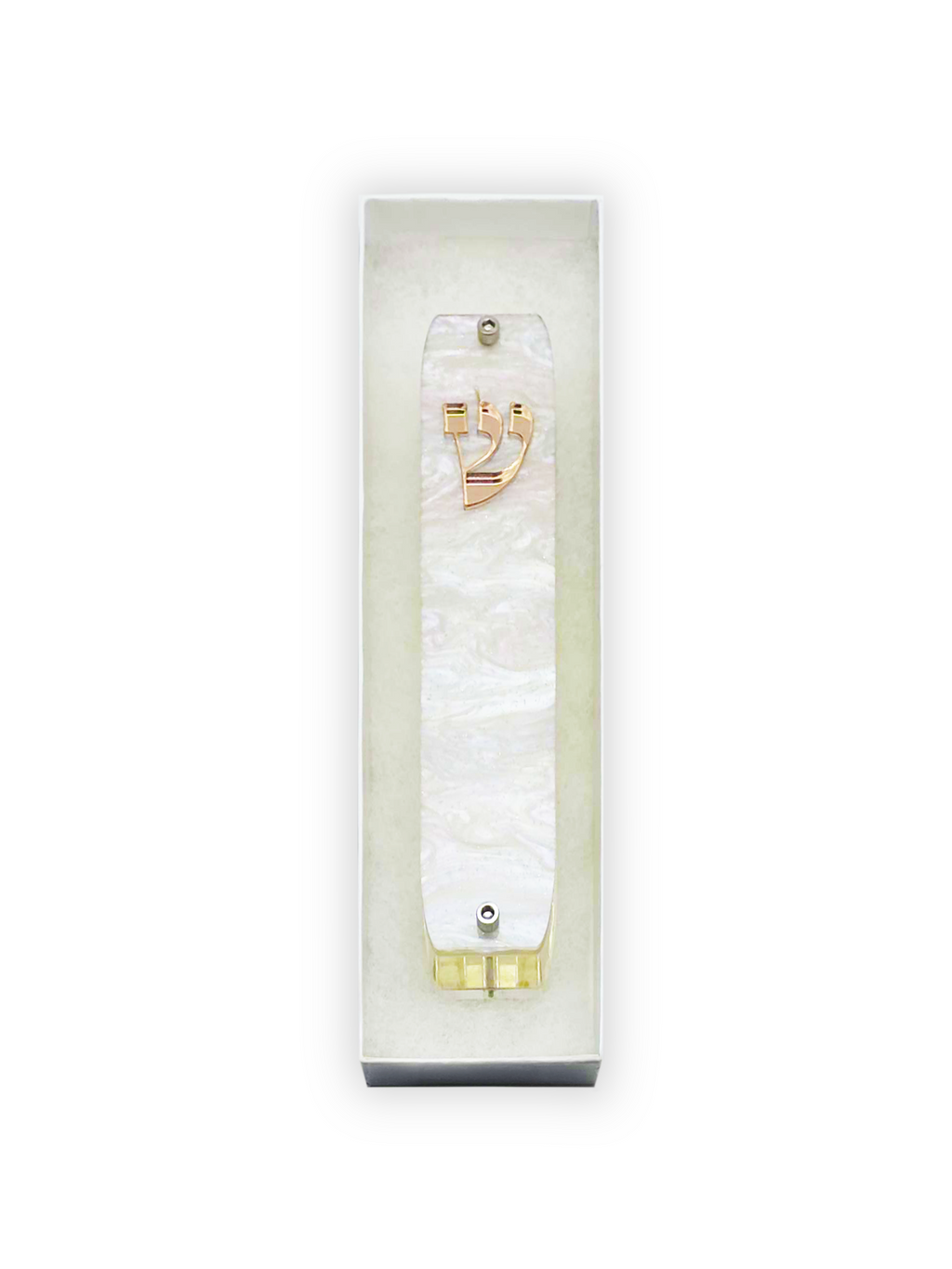 Genesis Classic Mezuzah for Door – Handmade Premium Clear Acrylic Case – Model LSN-10081